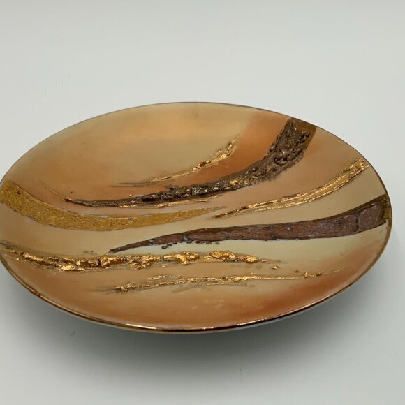 Signed 2003 Hand Painted Porcelain Dish by Belgium Artist Helene Apfelbaum - Picture 3 of 6